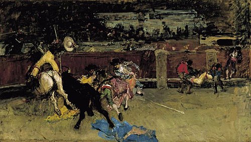 Corrida de toros, le matador blessé, 1867, Mariano Fortuny Marsal