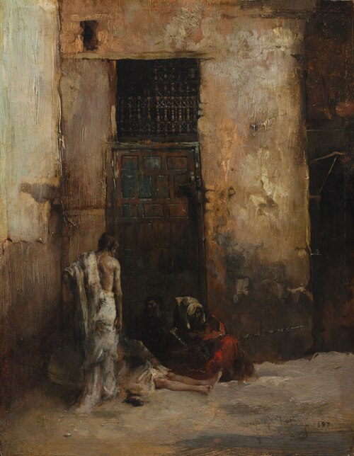 Beggars by a Door, 1870, Mariano Fortuny Marsal