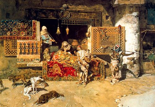 Le vendeur de tapisserie, 1870, Mariano Fortuny Marsal