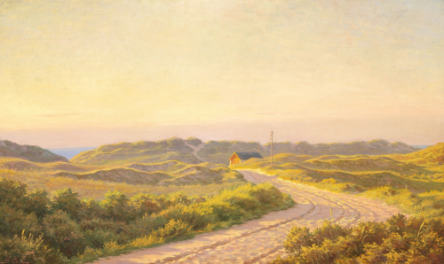 Midsummer's evening at the dunes of Tannishus, Jutland., 1913, Gustav Adolf Clemens