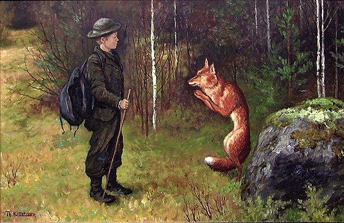 The Ash Lad and the Fox, 1900, Theodor Kittelsen