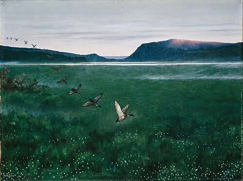 The twelve wild Ducks, 1897, Theodor Kittelsen