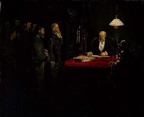 Sketch for "Strike", 1879, Theodor Kittelsen
