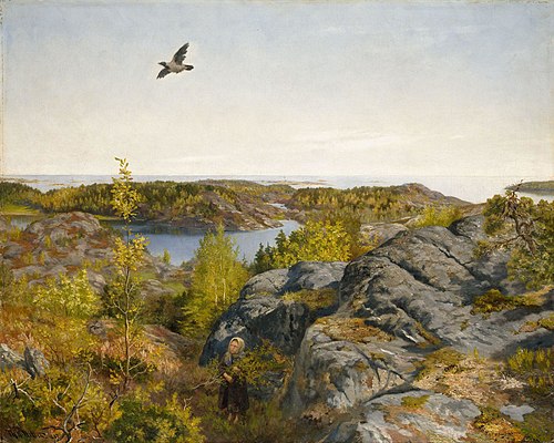 Spring Day by the Sea, 1887, Theodor Kittelsen