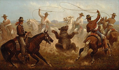 Cowboys Roping a Bear, 1877, James Walker