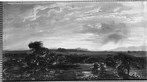 Abendlandschaft, 1875, Carl Ebert
