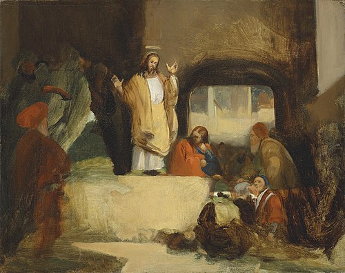 Christ preaching - unfinished, , Richard Parkes Bonington
