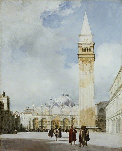 Venice: the Piazza San Marco, 1828, Richard Parkes Bonington