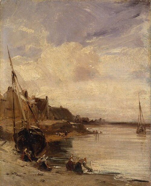 Low Tide at Boulogne, 1824, Richard Parkes Bonington