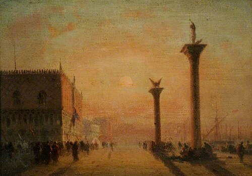 The Piazzetta, Venice, , Richard Parkes Bonington