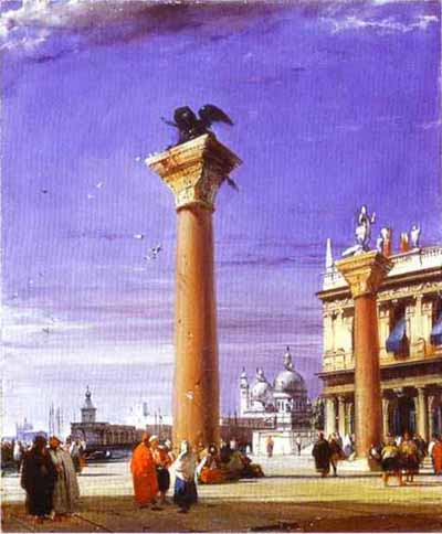 St. Mark's Column in Venice, 1826, Richard Parkes Bonington