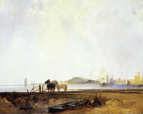 Landscape near Quilleboeuf, 1824, Richard Parkes Bonington