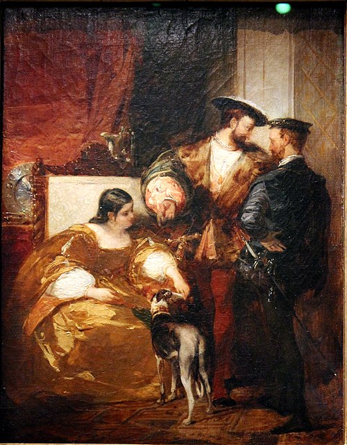François Ier, Charles Quint et la duchesse d'Étampes, 1827, Richard Parkes Bonington