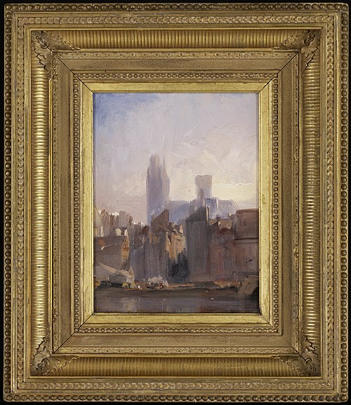 Rouen Cathedral, Sunrise, 1825, Richard Parkes Bonington