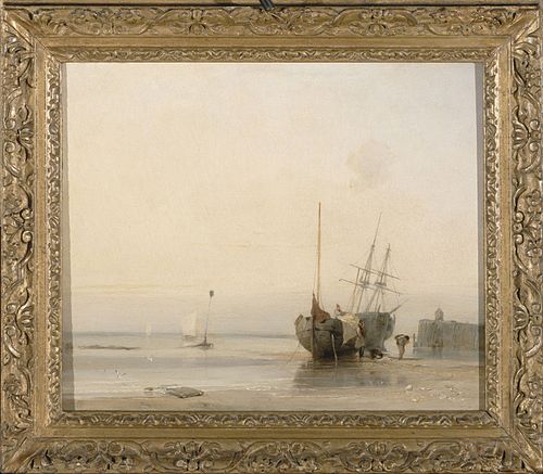 Calais Jetty, France, 1824, Richard Parkes Bonington