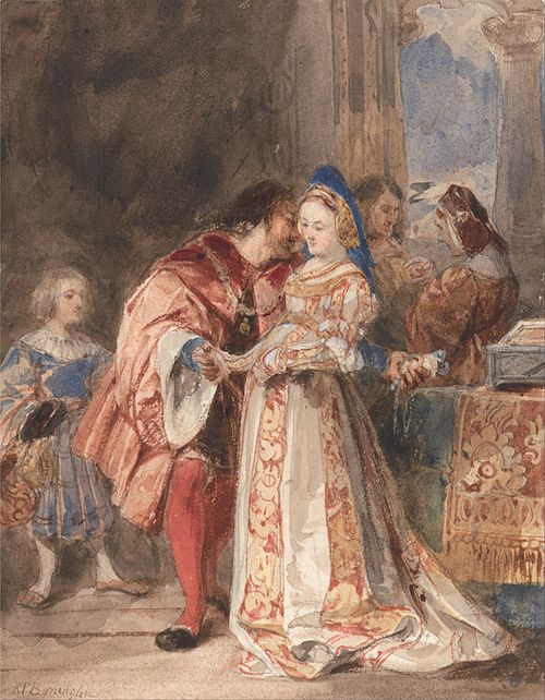 Portia and Bassanio, 1826, Richard Parkes Bonington