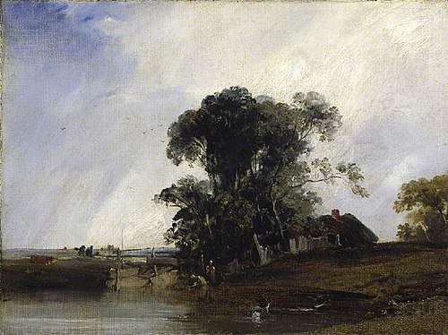 Landscape with a pond, 1825, Richard Parkes Bonington
