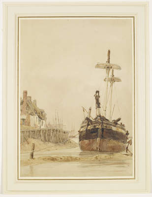 French Hulk, 1824, Richard Parkes Bonington