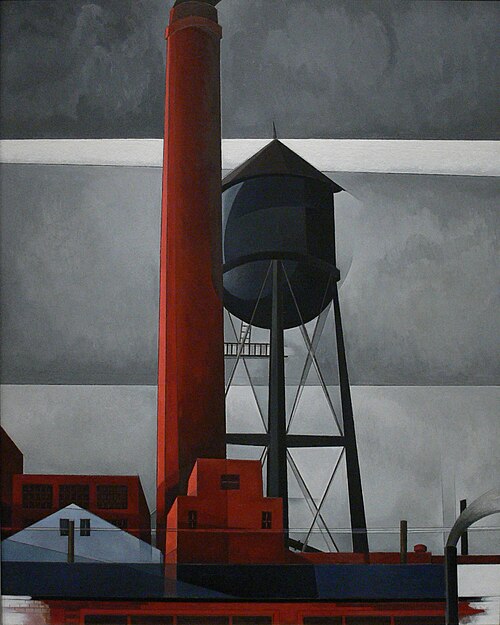 Cheminée et Château d'eau, 1931, Charles Demuth