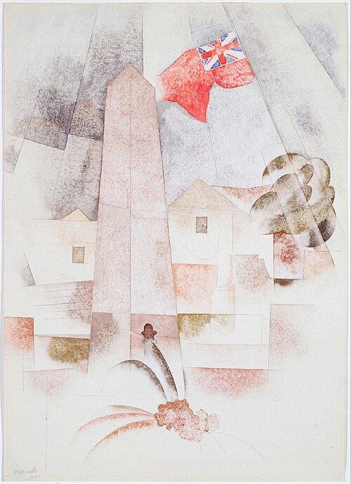 Monument, Bermuda, 1917, Charles Demuth
