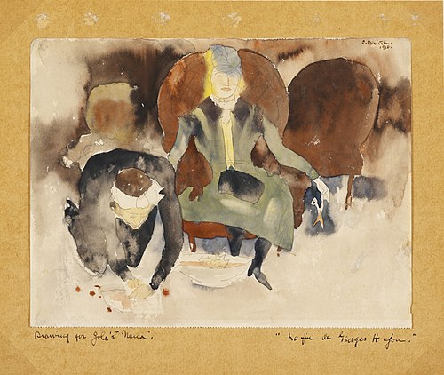 Scene after Georges Stabs Himself with the Scissors, 1916, Charles Demuth