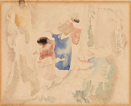 Artists Sketching, 1916, Charles Demuth
