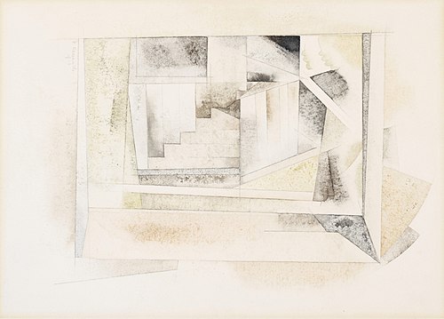 Bermuda: Stairway, 1917, Charles Demuth