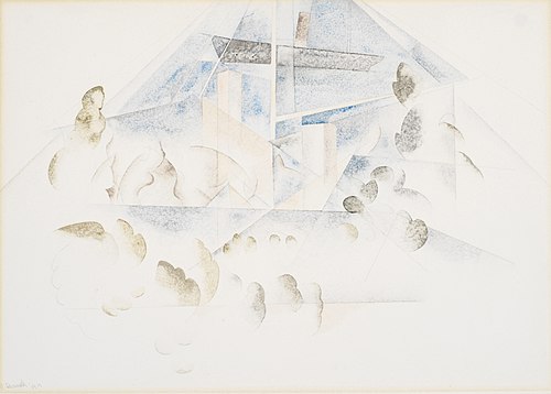 Bermuda, Masts and Foliage, 1917, Charles Demuth