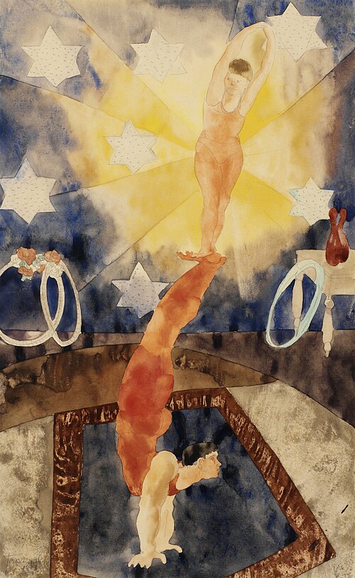 Two Acrobats in Red Tights, 1917, Charles Demuth