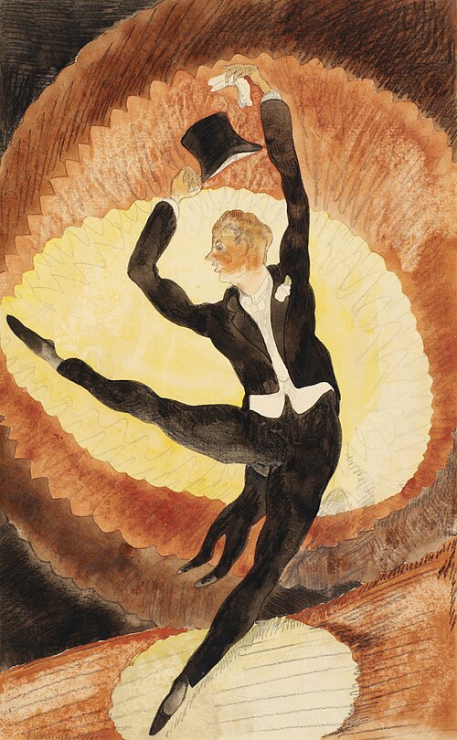 In Vaudeville: Acrobatic Male Dancer with Top Hat, 1920, Charles Demuth