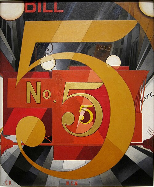 I Saw the Figure 5 in Gold, 1928, Charles Demuth