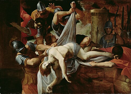 Saint Sébastien jeté dans la Cloaca Maxima, 1612, Lodovico Carracci