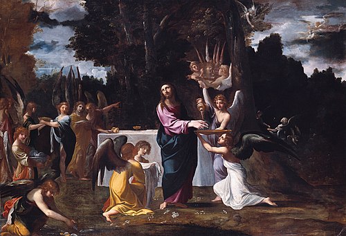 Christ in the Wilderness, Served by Angels, 1609, Lodovico Carracci