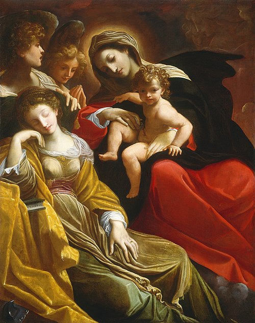 Le Rêve de Sainte Catherine d'Alexandrie, 1593, Lodovico Carracci