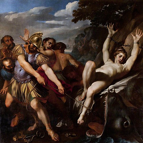 Orlando delivering Olympia from the Sea-monster, 1597, Lodovico Carracci