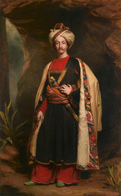 Captain Colin Mackenzie (1806–1861), Madras Army, lately a hostage in Caubool, in his Affghan Dress, 1842, James Sant