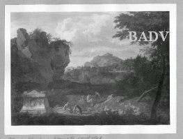 Klassische Landschaft mit Staffage, 1681, Johannes Gottlieb Glauber