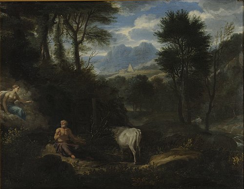 Mythological scene with Hera, Zeus and Io, 1687, Johannes Gottlieb Glauber