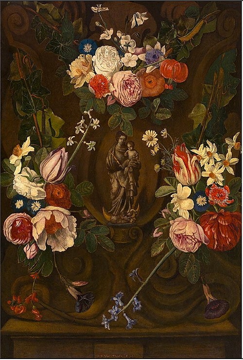 Madonna in a flower garland, 1667, Jan Philips van Thielen