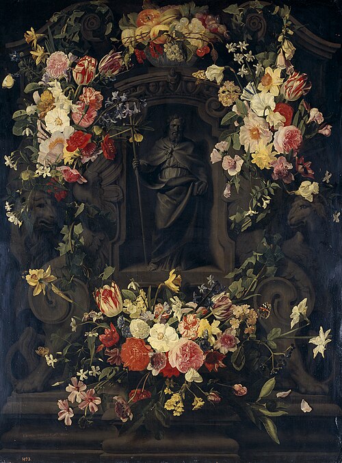 San Felipe en hornacina rodeada de flores, 1651, Jan Philips van Thielen
