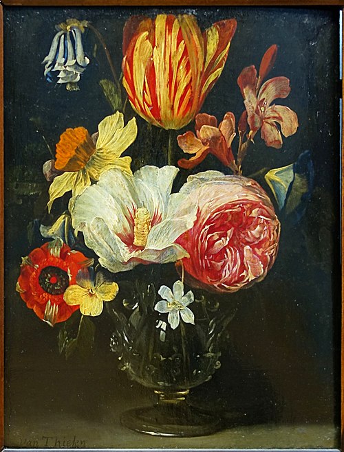 Fleurs dans un vase, 1700, Jan Philips van Thielen