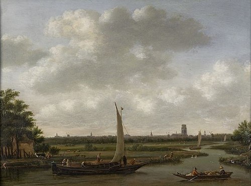 View of Rotterdam as seen from the river Rotte, 1692, Jan Gabrielsz. Sonjé
