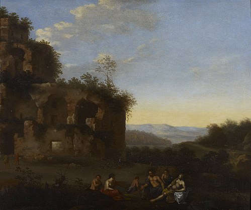 Italian Landscape with Figures, , Johannes van Haensbergen