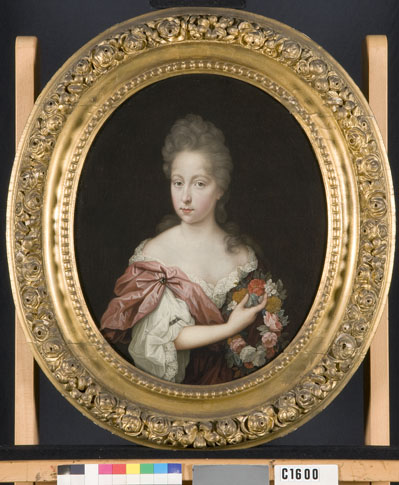 Portrait of Jacoba Hoffer (1681-1741), 1693, Johannes van Haensbergen
