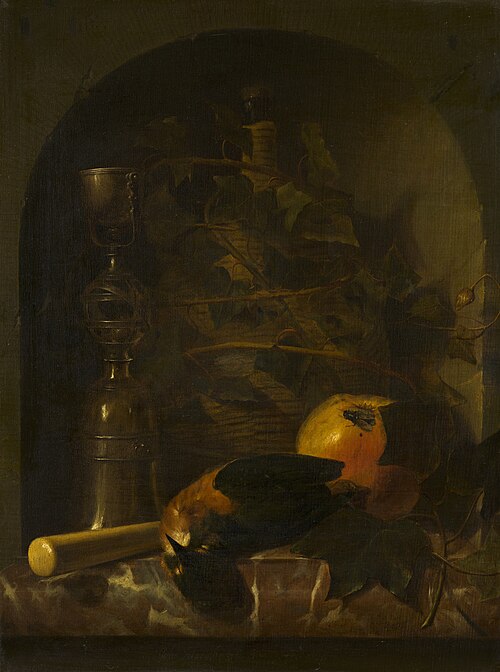 Still Life with a Wicker Jug, 1665, Johannes van Haensbergen