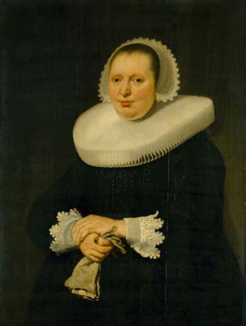 Portrait of Catharina Jansdr. Tengnagel, wife of Andries Bicker, 1642, Bartholomeus van der Helst