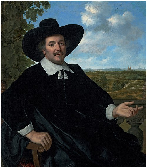 Portrait of a gentleman, three-quarter-length, seated, before a balustrade, 1655, Bartholomeus van der Helst