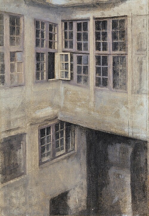 The Courtyard, Strandgade 30, , Vilhelm Hammershøi