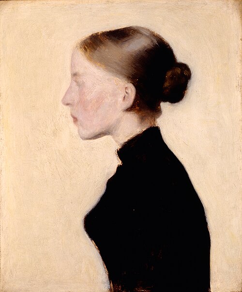 En ung brystsyg pige, 1888, Vilhelm Hammershøi