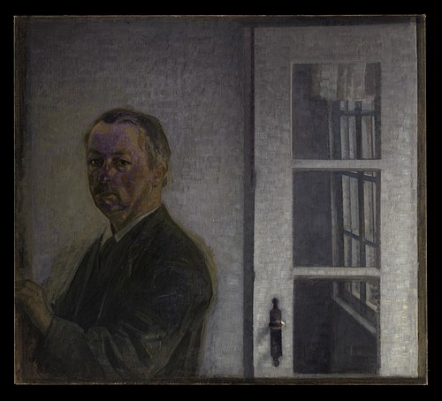 Self-Portrait at Spurveskjul, 1911, Vilhelm Hammershøi